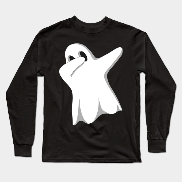 Dabbing Funny Ghost Halloween Long Sleeve T-Shirt by MasliankaStepan